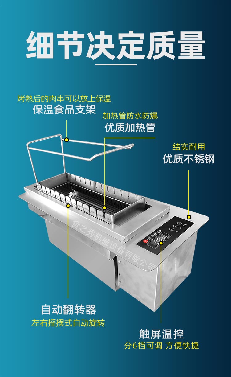 燒烤店用觸屏電烤爐，豐茂觸摸屏電燒烤爐，全自動旋轉電烤爐