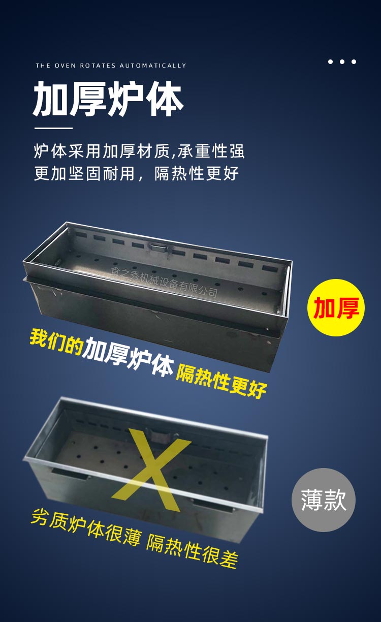 全自動翻轉燒烤爐，自動旋轉木炭烤串爐子