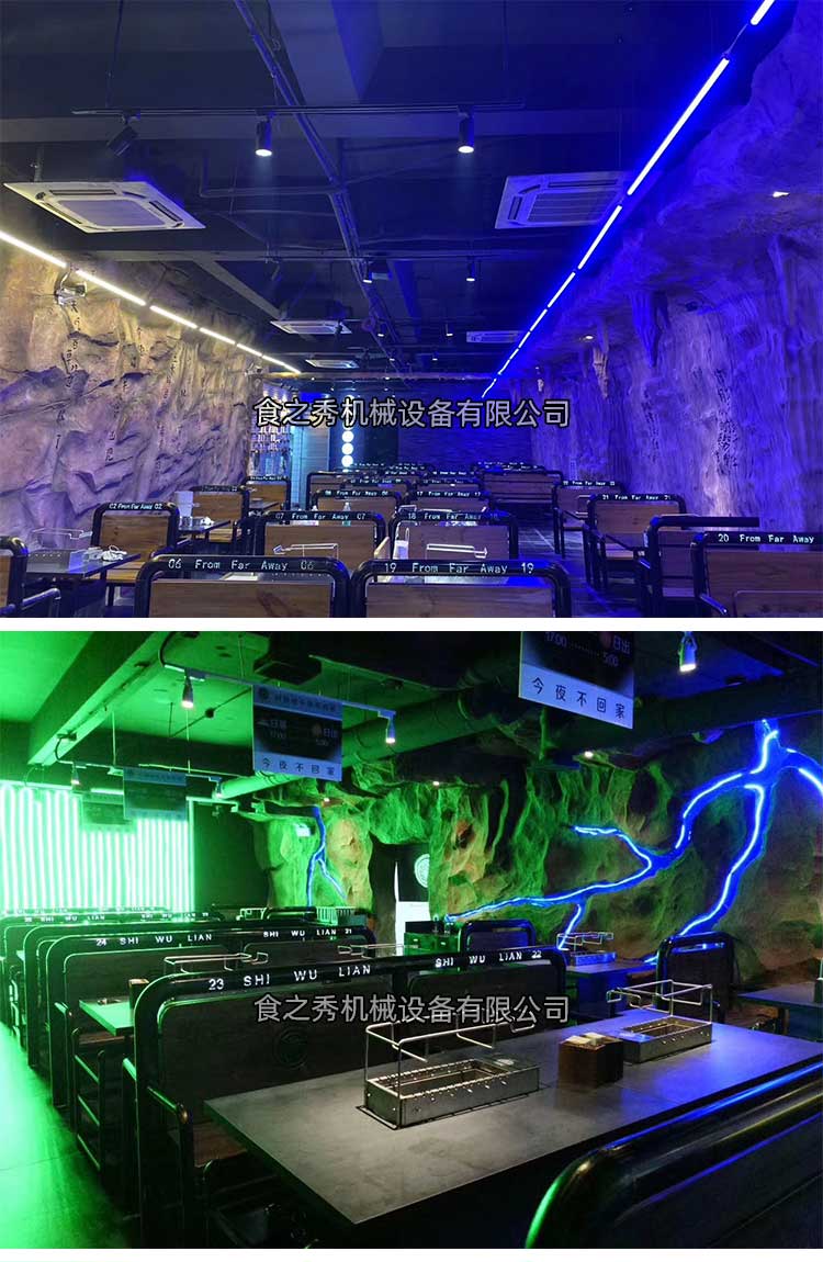 燒烤店桌椅擺位布局 燒烤店店內布局設計